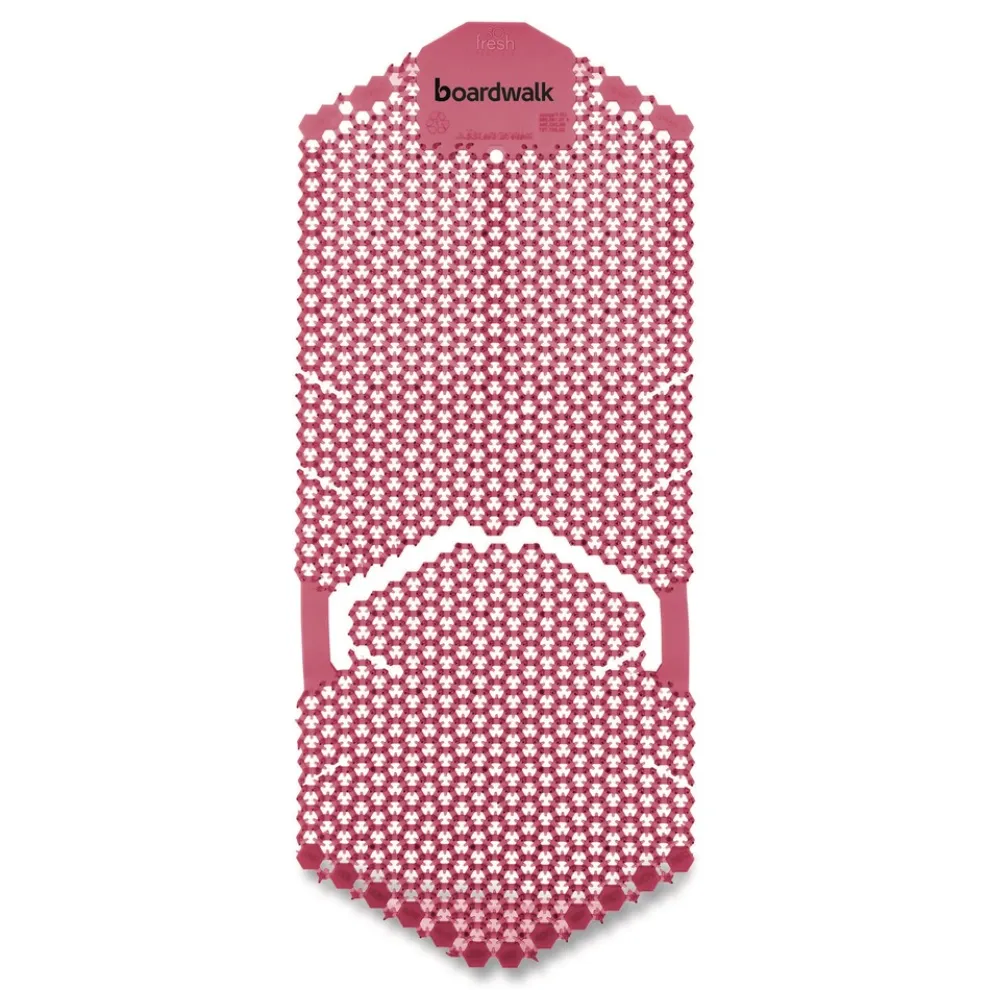 Boardwalk 5.22 oz. Vertical Urinal Screen - Spiced Apple Scent Red (6/Carton)