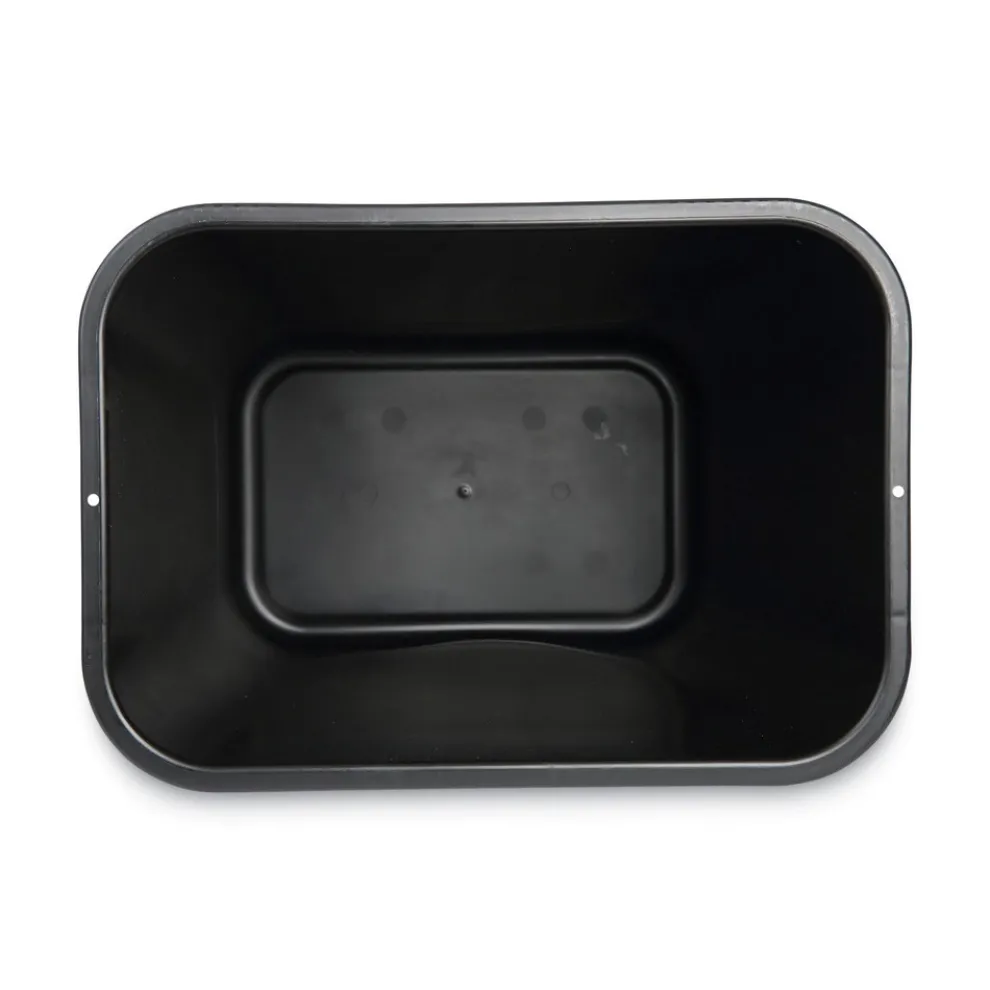 Boardwalk 28 qt. Plastic Soft-Sided Wastebasket - Black