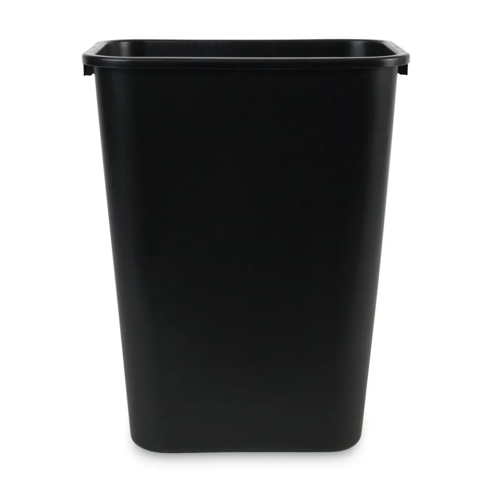 Boardwalk 41 qt. Soft-Sided Plastic Wastebasket - Black