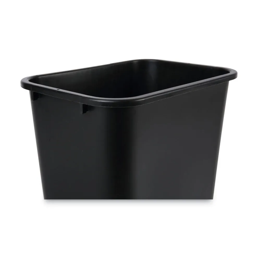 Boardwalk 41 qt. Soft-Sided Plastic Wastebasket - Black