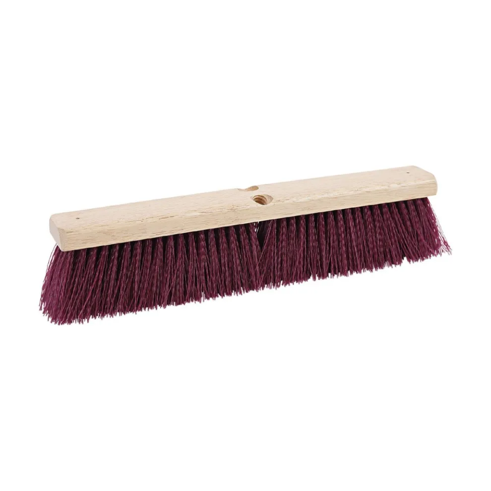 Boardwalk BWK20318 3 in. Maroon Heavy-Duty Polypropylene Bristles 18 in. Brush Floor Brush Head