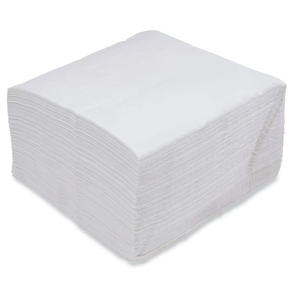 Boardwalk BWK8307 17 in. x 17 in. 1-Ply Dinner Napkin - White (3000/Carton)