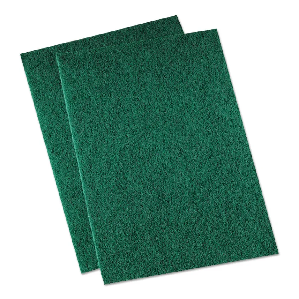 Boardwalk 96BWK GP 6 in. x 9 in. Medium Duty Scour Pad - Green (20/Carton)