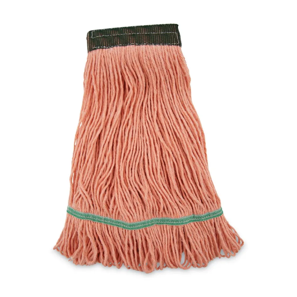 Boardwalk BWK502OR 5 in. Super Loop Cotton/Synthetic Fiber Wet Mop Head - Medium, Orange (12/Carton)