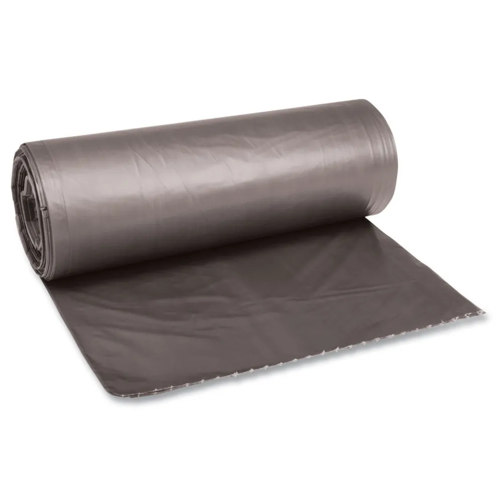 Boardwalk 100/Carton 60 Gallon .95 mil. 38 in. x 58 in. Low-Density Waste Can Liners - Gray