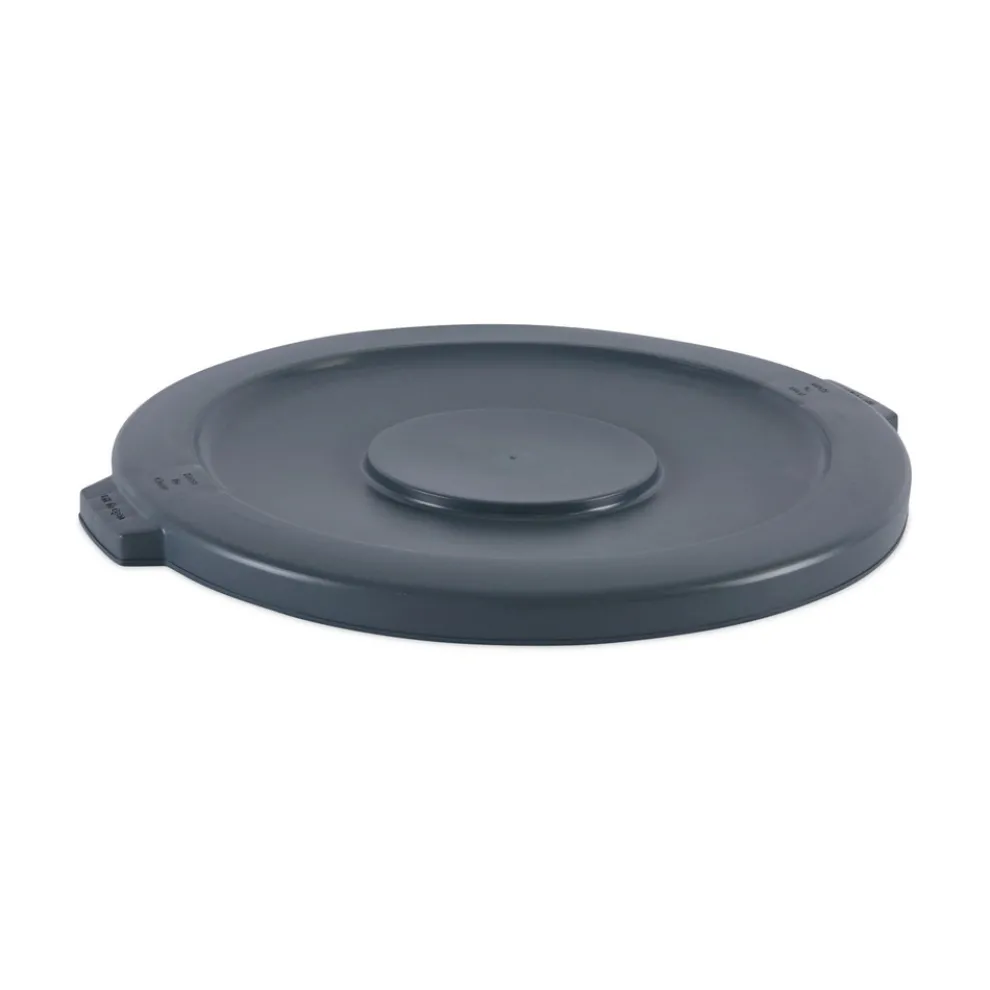 Boardwalk Flat-Top Round Lids for 44 Gallon Waste Receptacles - Gray