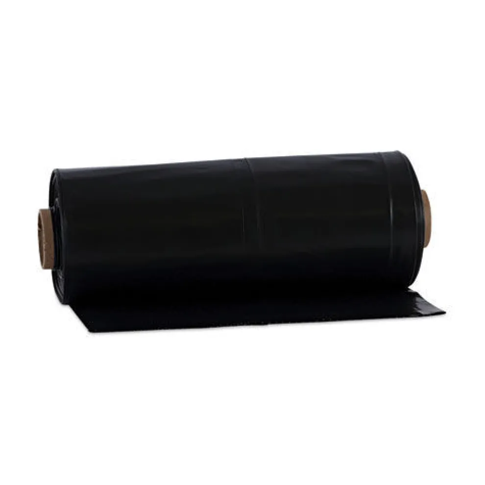 Boardwalk K7663WKK 60 Gallon 2.7 mil 38 in. x 63 in. Industrial Drum Liners Rolls - Black (50/Carton)