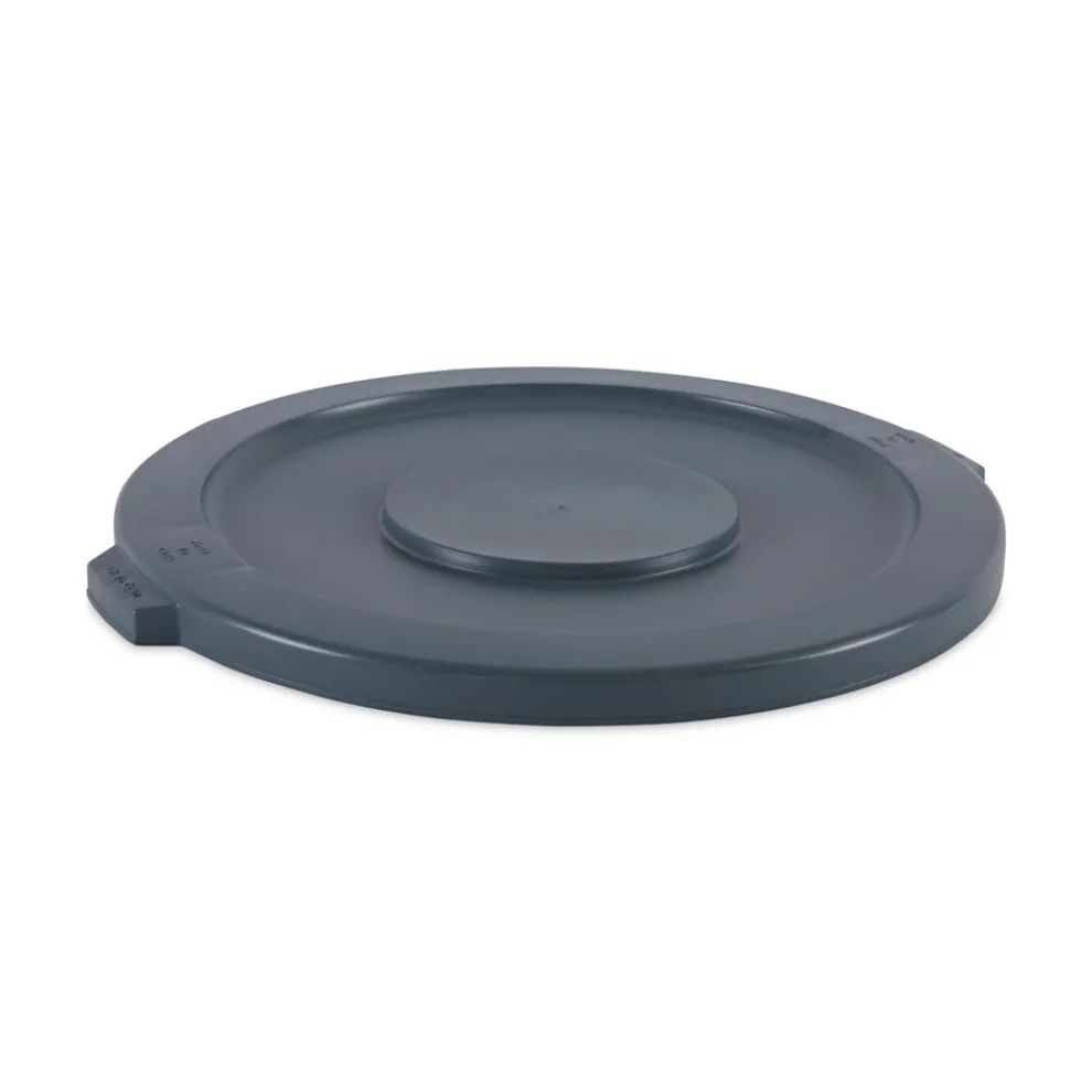 Boardwalk Plastic Round Flat-Top Lid for 32 Gallon Waste Receptacles - Gray