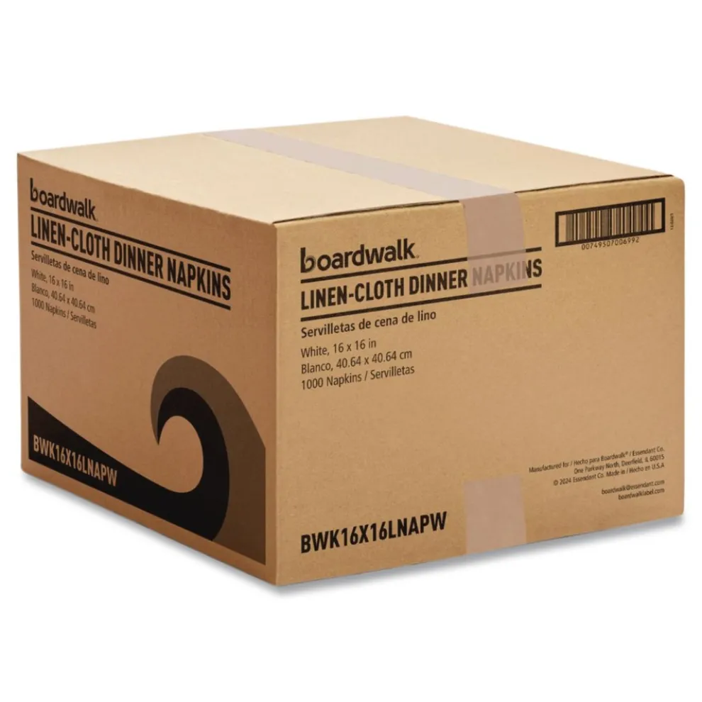 Boardwalk 1-Ply 16 in. x 16 in. Linen-Feel Flat Napkins (1000/Carton)