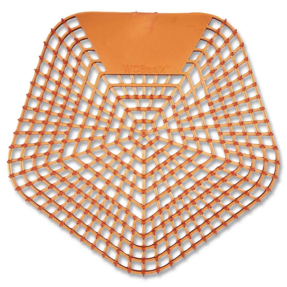 Boardwalk WCBX-P-010I010I-04-AAS80- 0.11 oz WCBasix Urinal Screen - Mango Mist Scent, Orange (10/Box)