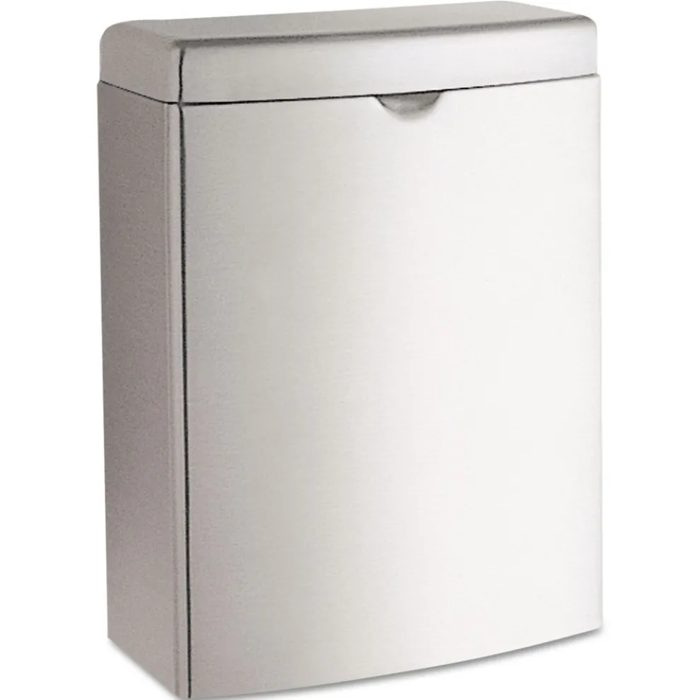 Bobrick Contura 1-Gallon Sanitary Napkin Receptacle - Stainless Steel
