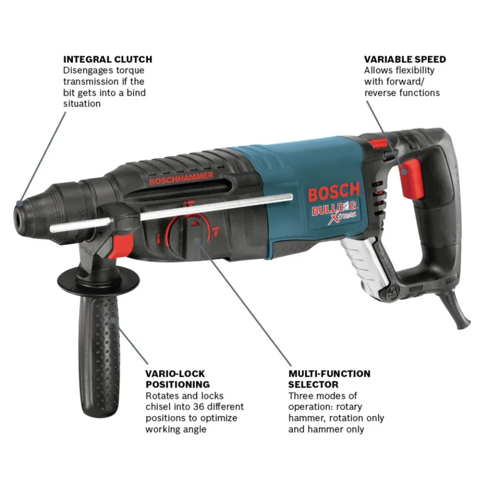 Bosch Bulldog Xtreme 1 in. SDS-plus D-Handle Rotary Hammer