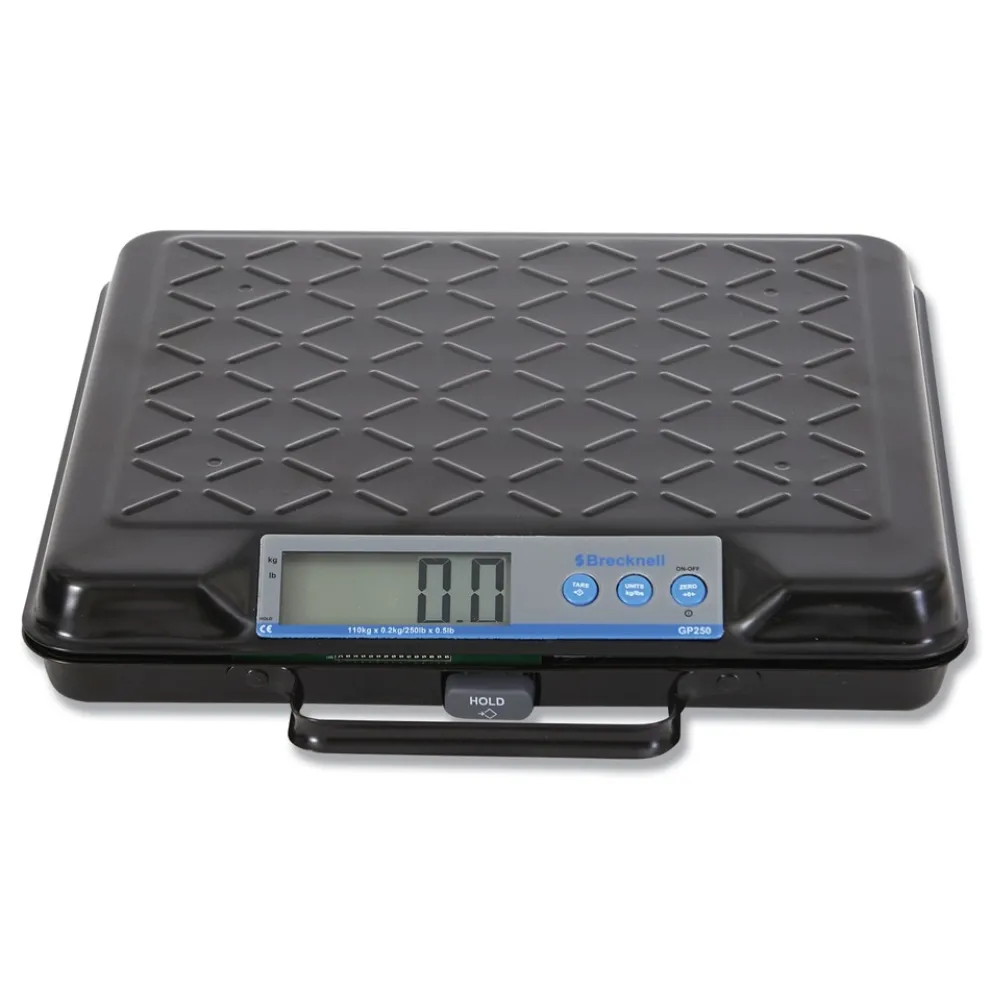 Brecknell 250 lbs. Capacity 12.5 in. x 10.95 in. x 2.2 in. Platform Portable Electronic Utility Bench Scale