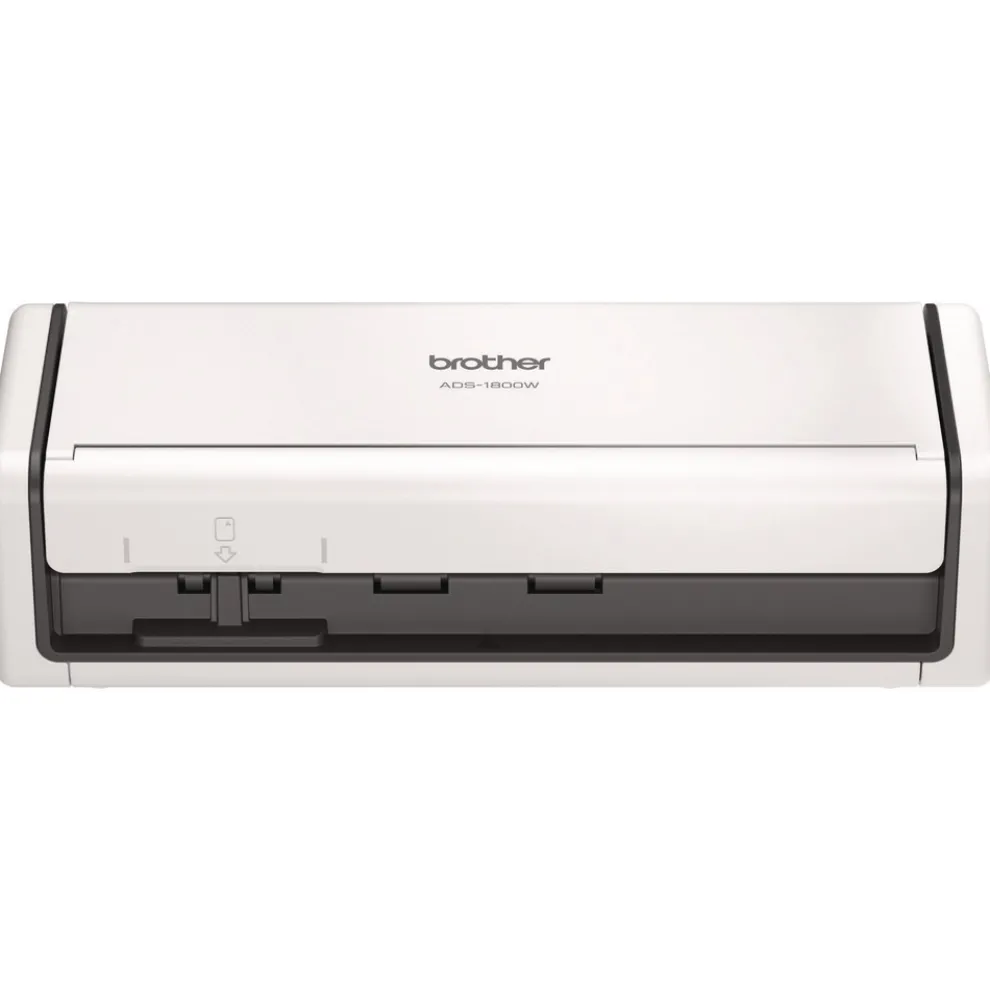 Brother 600 dpi x 600 dpi Optical Resolution 20-Sheet Duplex Auto Document Feeder ADS-1800W Compact Desktop Scanner