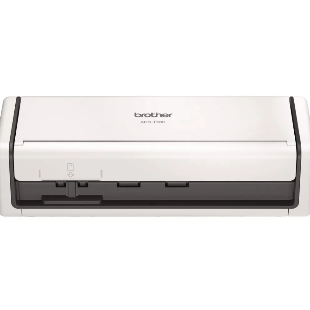 Brother 600 dpi x 600 dpi Optical Resolution 20-Sheet Duplex Auto Document Feeder ADS-1300 Compact Desktop Scanner