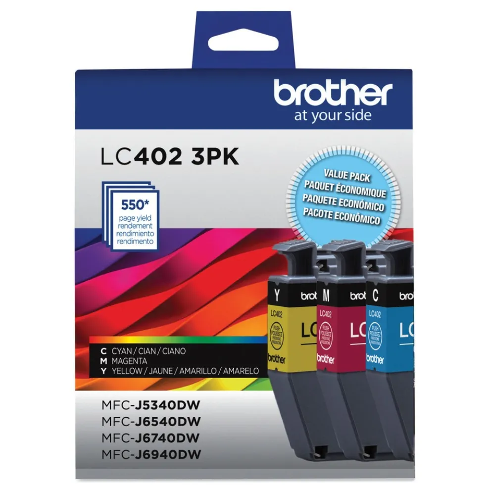 Brother 550 Page-Yield Ink - Cyan/Magenta/Yellow (3/Pack)