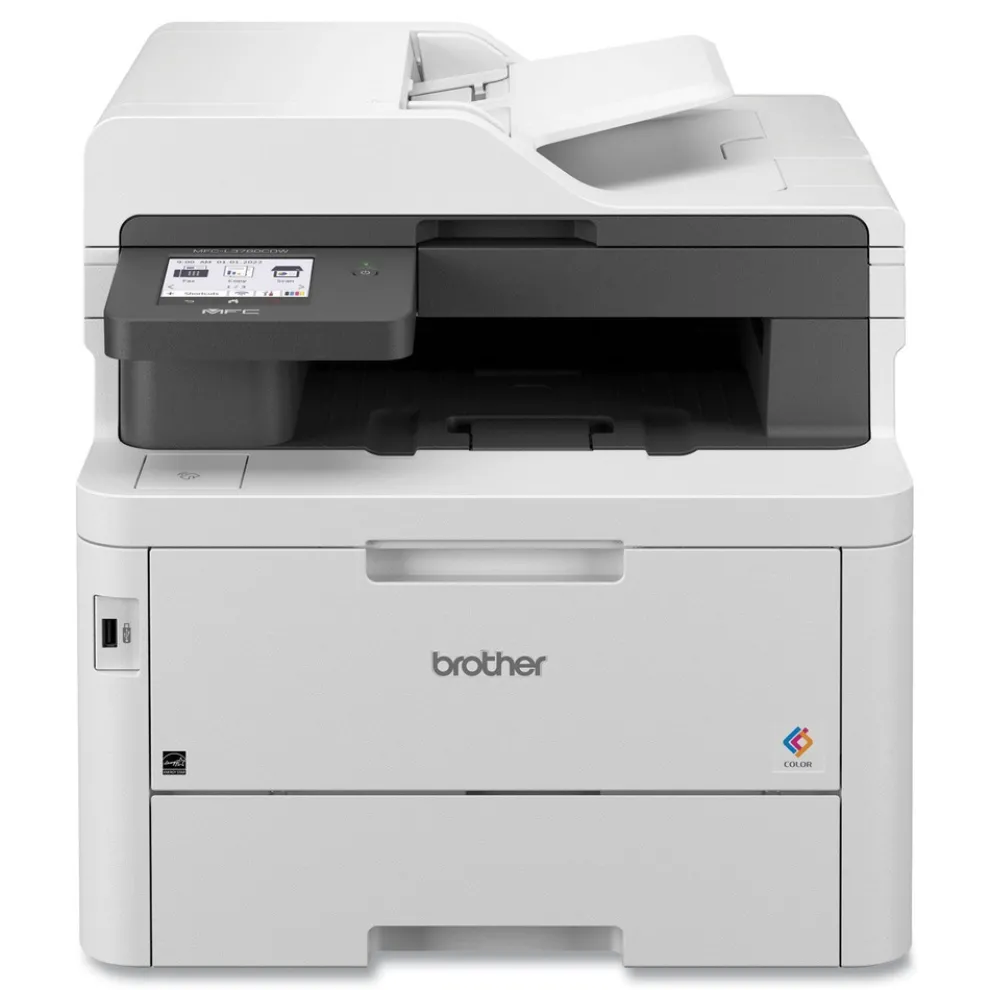 Brother Copy/Fax/Print/Scan Wireless Digital Laser Color All-in-One Printer - White