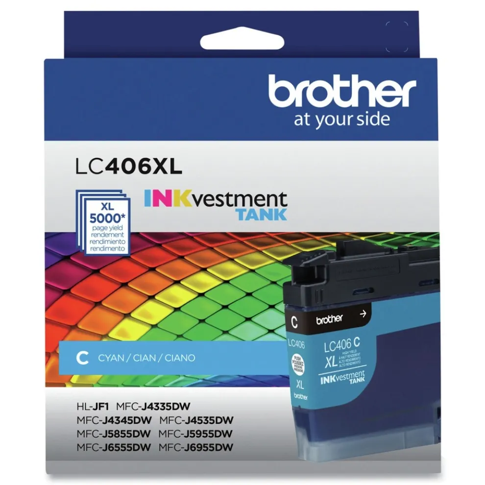 Brother INKvestment 5,000 Page-Yield High-Yield Ink - Cyan