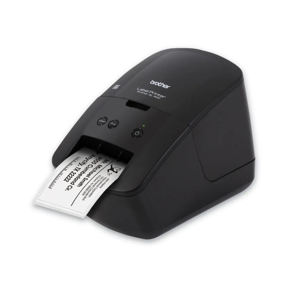 Brother QL-600 5.1 in. x 8.8 in. x 6.1 in. 44 Labels/Min Print Speed Economic Desktop Label Printer
