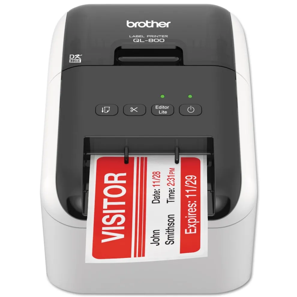 Brother QL-800 5 in. x 8.75 in. x 6 in. 93 Labels/min Print Speed High-Speed Professional Label Printer
