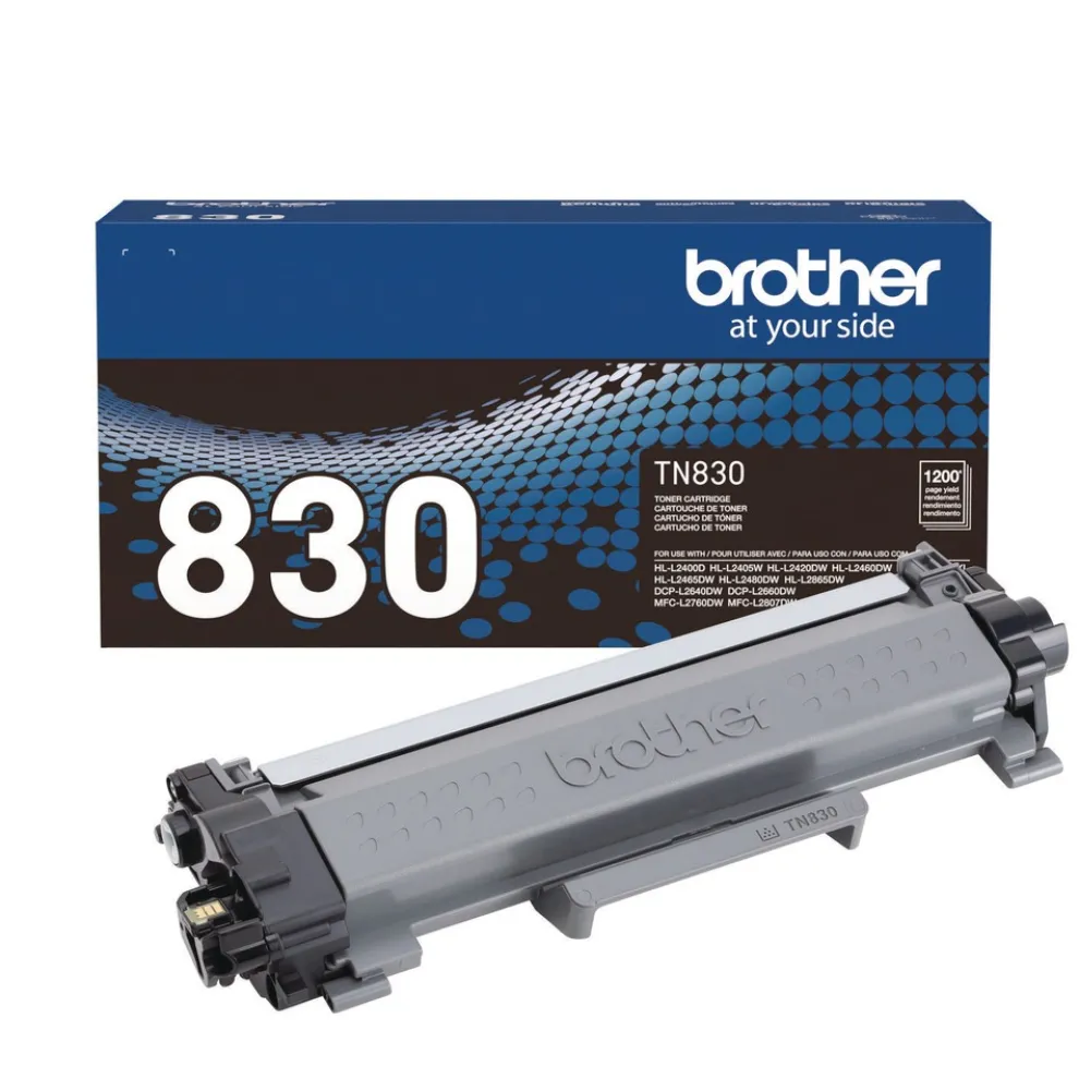 Brother TN830 1,200 Page-Yield Toner - Black