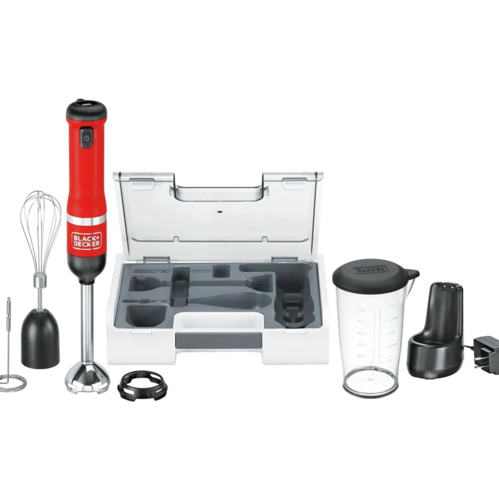 Black & Decker kitchen wand Cordless Blender 3-in-1 Kitchen Multi-Tool - Red