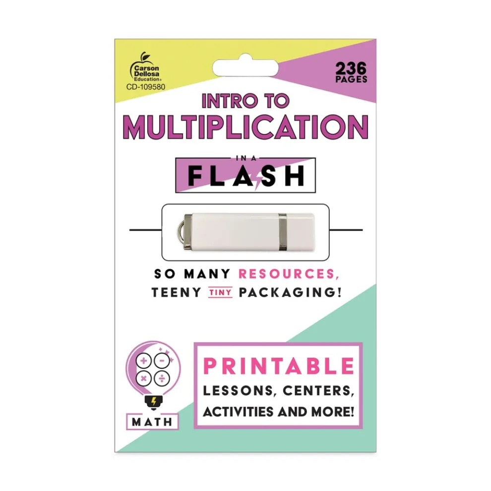 Carson-Dellosa 236 Pages Grades 2 to 4 (Ages 7 to 9) In a Flash USB - Intro to Multiplication