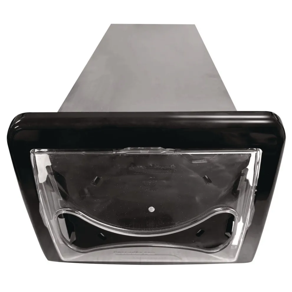 Cascades PRO DN200 6.25 in. x 18 in. x 6.5 in. Tandem In-Counter Interfold Napkins Dispenser - Black