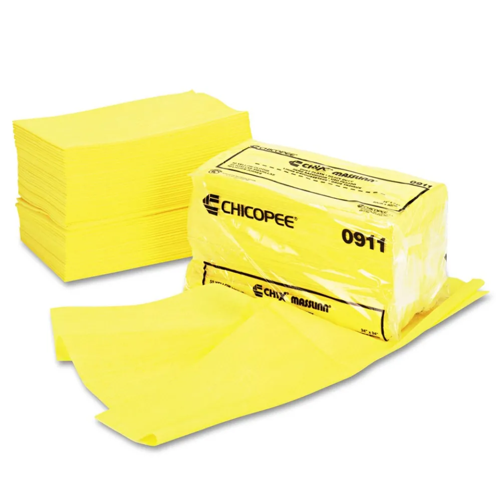 Chix 24 in. x 24 in. Masslinn Dust Cloths - Yellow (50/Bag 2 Bags/Carton)
