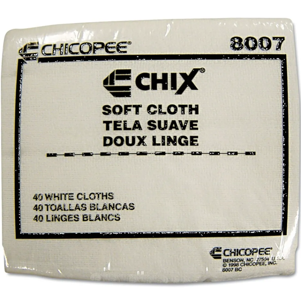 Chix 13 in. x 15 in. Soft Cloths - White (1200/Carton)