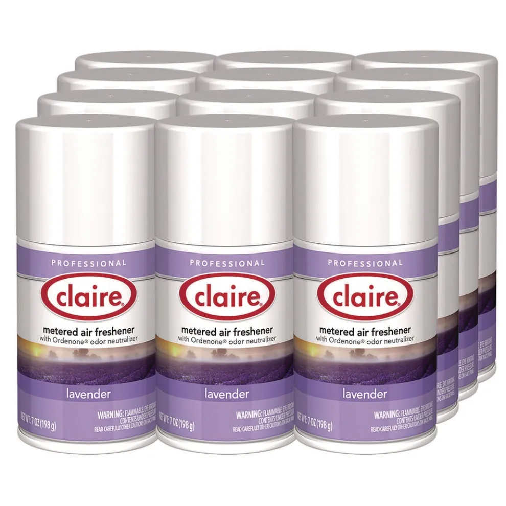Claire 11 oz. Aerosol Spray Metered Air Freshener - Lavender (12/Carton)