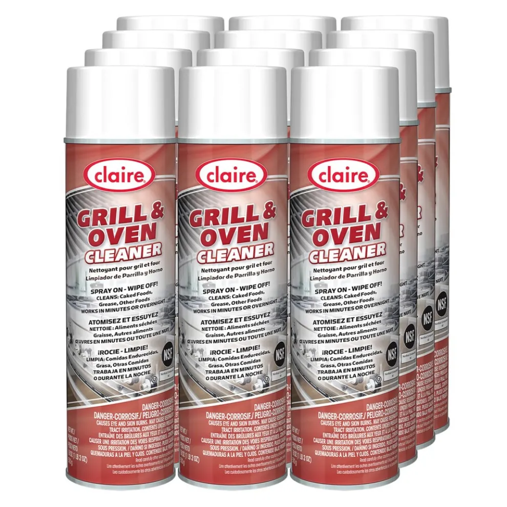 Claire 18 oz. Aerosol Spray Grill and Oven Cleaner (12/Carton)