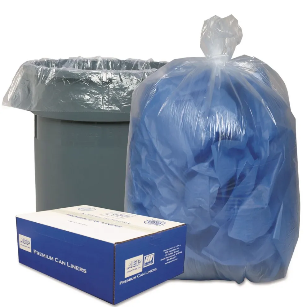 Classic Clear 40 in. x 46 in. 0.63 mil 45 Gallon Linear Low-Density Can Liners - Clear (250/Carton)
