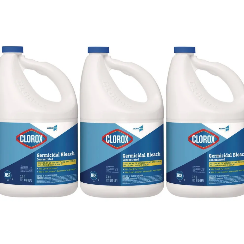 Clorox 121 oz. Bottle Regular Concentrated Germicidal Bleach (3/Carton)