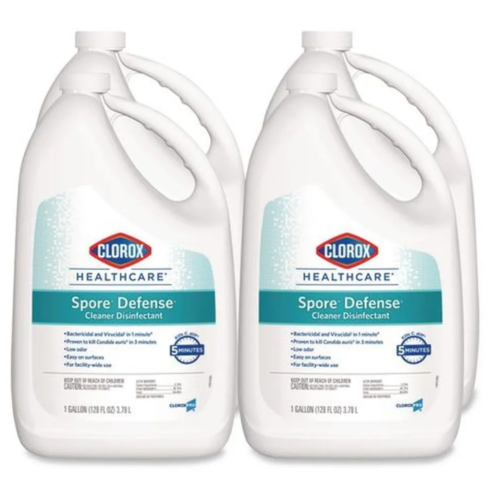 Clorox Healthcare Spore Defense 1-Gallon Refill Bottle Open System Cleaner Disinfectant (4/Carton)