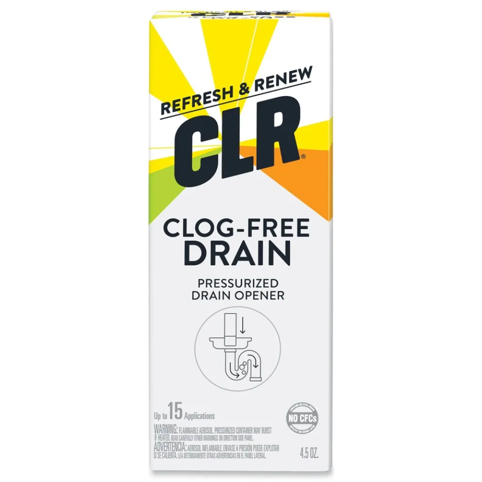 CLR Clog-Free Drain Cleaner 4.5 Oz Aerosol Spray (6/Carton)