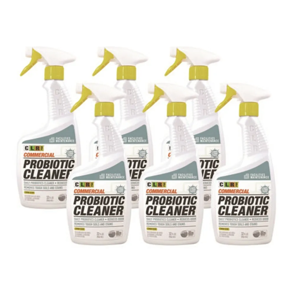 CLR PRO 32 oz. Commercial Probiotic Cleaner Spray - Lemon Scent (6/Carton)