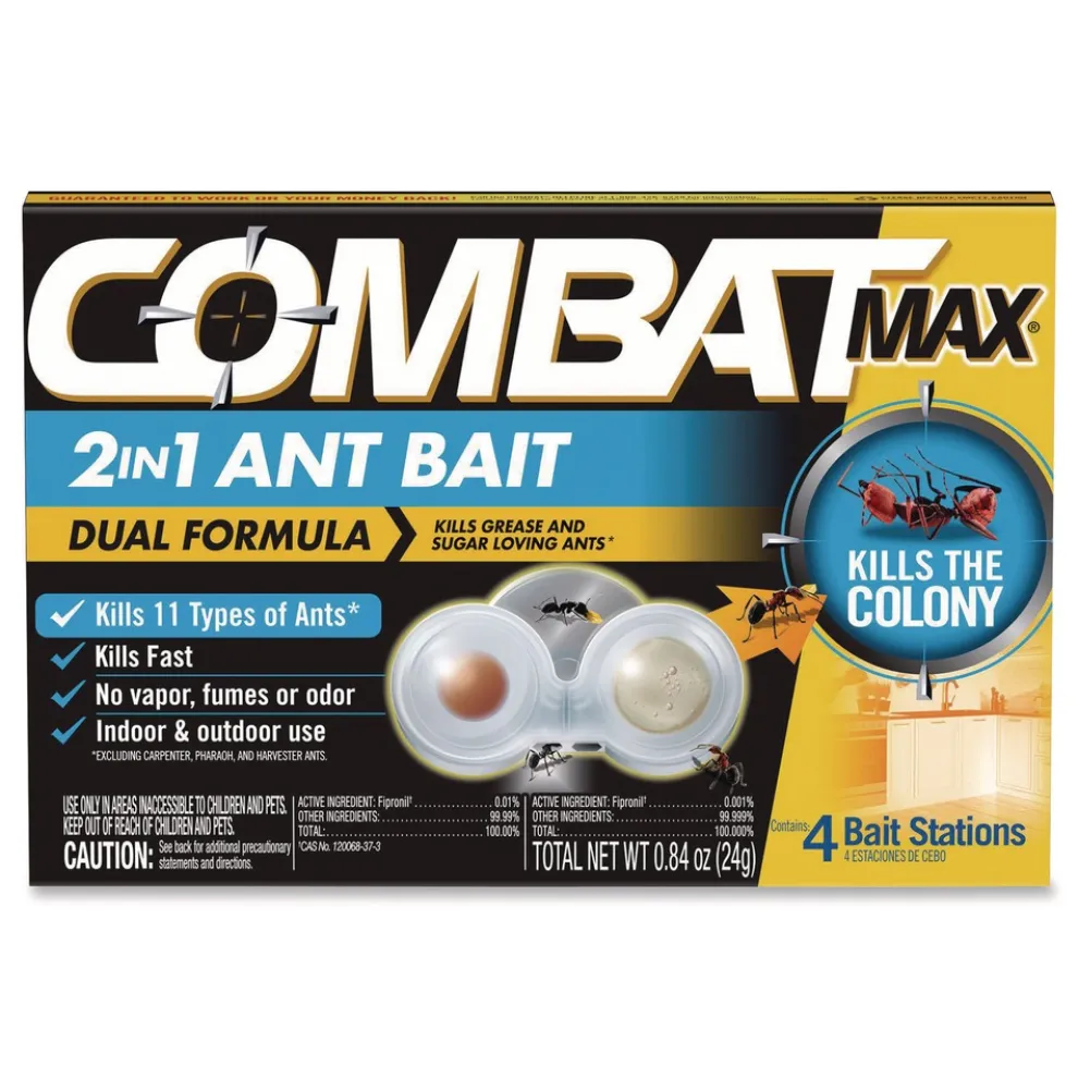 Combat Max 0.84 oz. 4 Bait Stations 2-in-1 Ant Bait