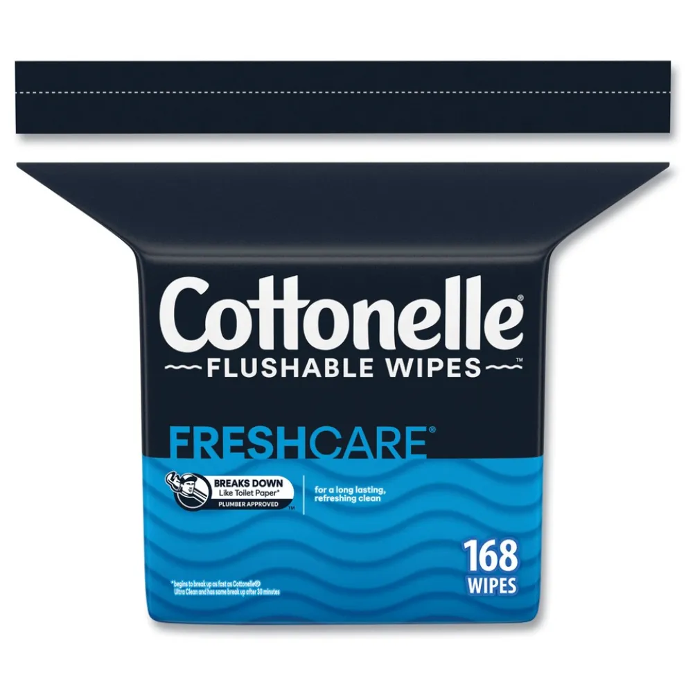 Cottonelle 10358 5 in. x 7.25 in. Fresh Care Flushable Cleansing Cloths - White