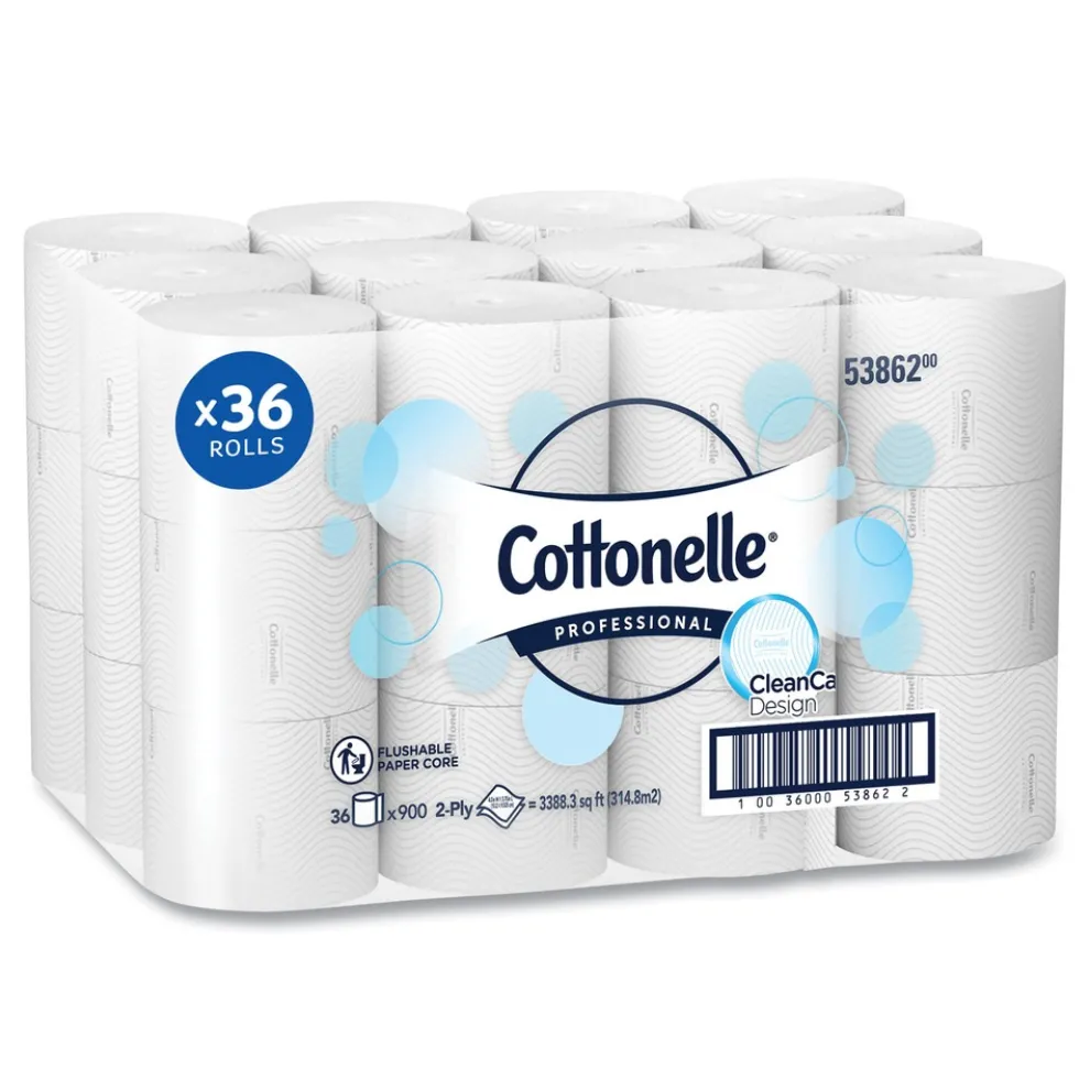 Cottonelle 53862 CleanCare 2-Ply Septic Safe Bathroom Tissue - White (36/Carton)