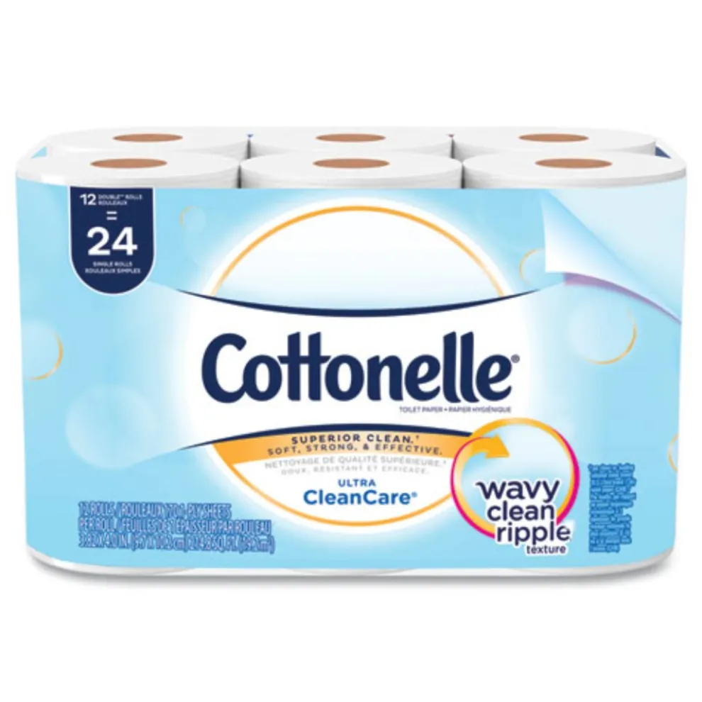 Cottonelle Septic Safe Clean Care Bathroom Tissue - White (170 Sheets/Roll, 48 Rolls/Carton)
