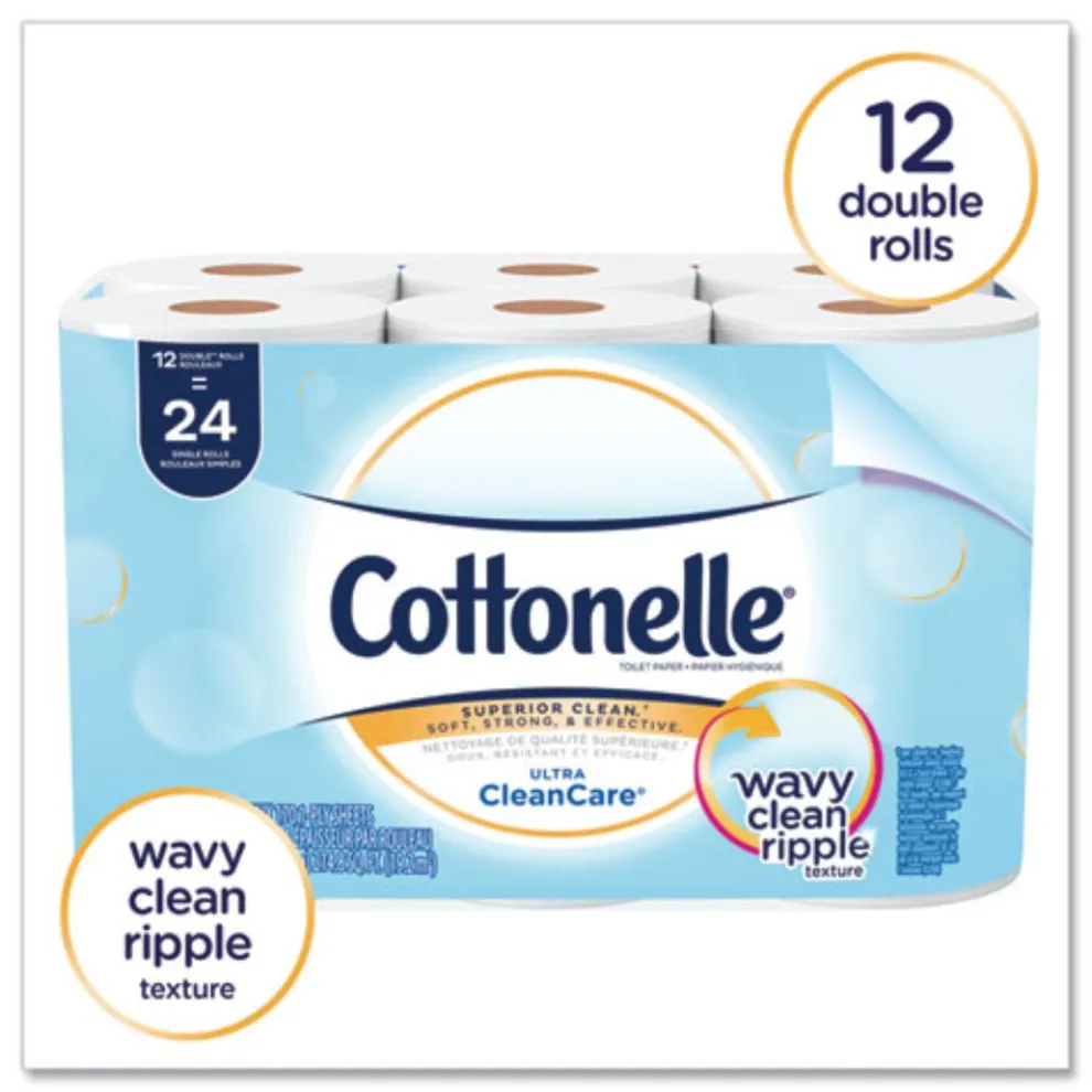 Cottonelle Septic Safe Clean Care Bathroom Tissue - White (170 Sheets/Roll, 48 Rolls/Carton)