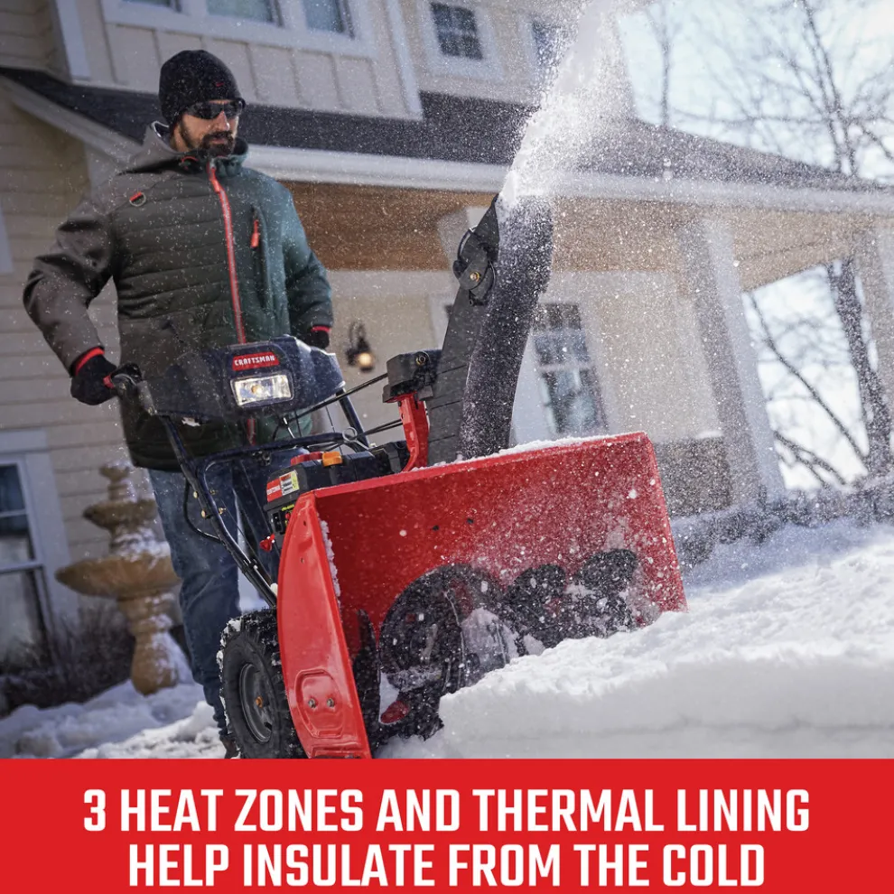 Craftsman 20V Lithium-Ion Cordless Men's Hybrid Heated Jacket (2 Ah) - Medium, Black