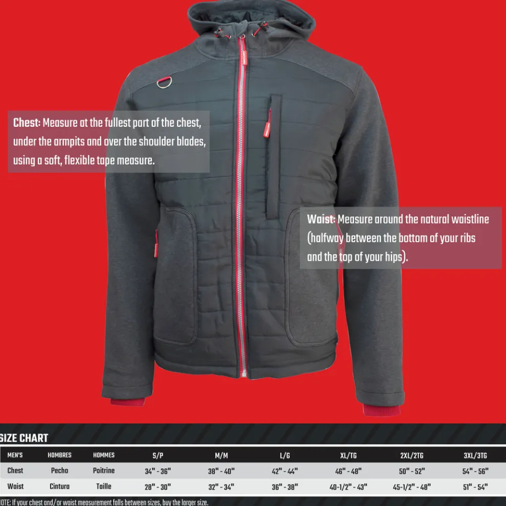 Craftsman 20V Lithium-Ion Cordless Men's Hybrid Heated Jacket (2 Ah) - Medium, Black