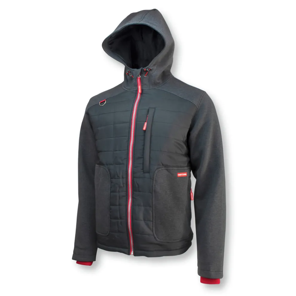 Craftsman 20V Lithium-Ion Cordless Women's Hybrid Heated Jacket (2 Ah) - Medium, Black