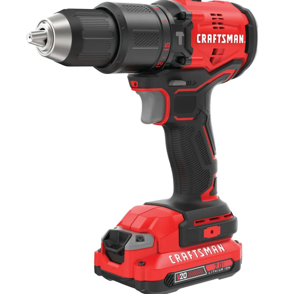 Craftsman 20V MAX Brushless Lithium-Ion 1/2 in. Cordless Hammer Drill Kit (2 Ah)