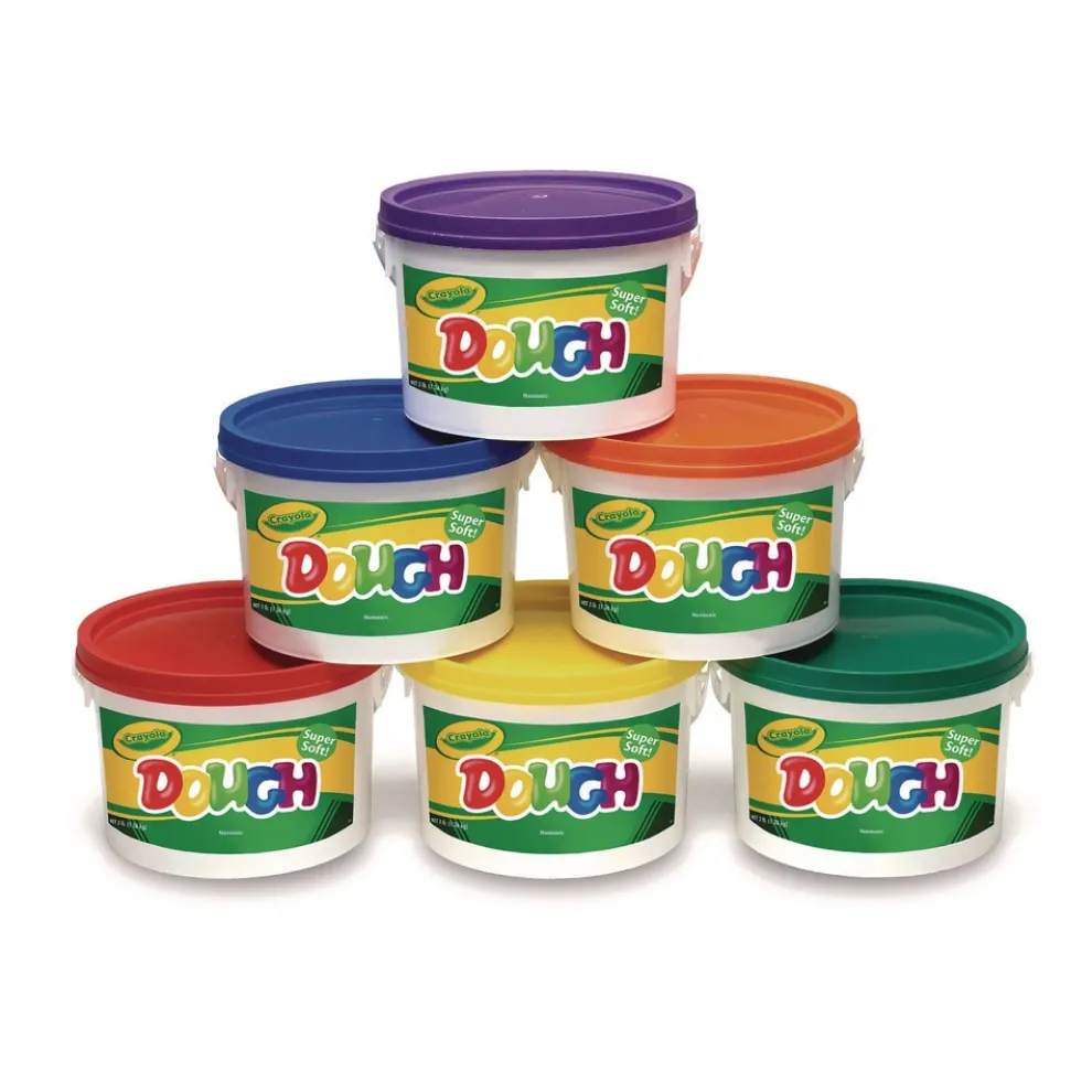 Crayola 3 lbs. Modeling Dough Bucket - Assorted Colors (6/Set)