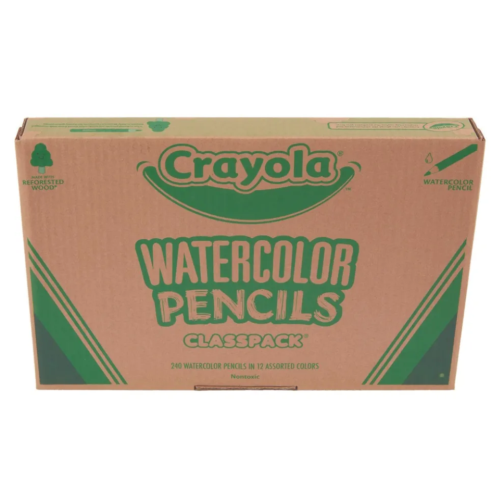 Crayola 3.3 mm Watercolor Pencil Classpack - Assorted Lead and Barrel Colors (240/Pack)