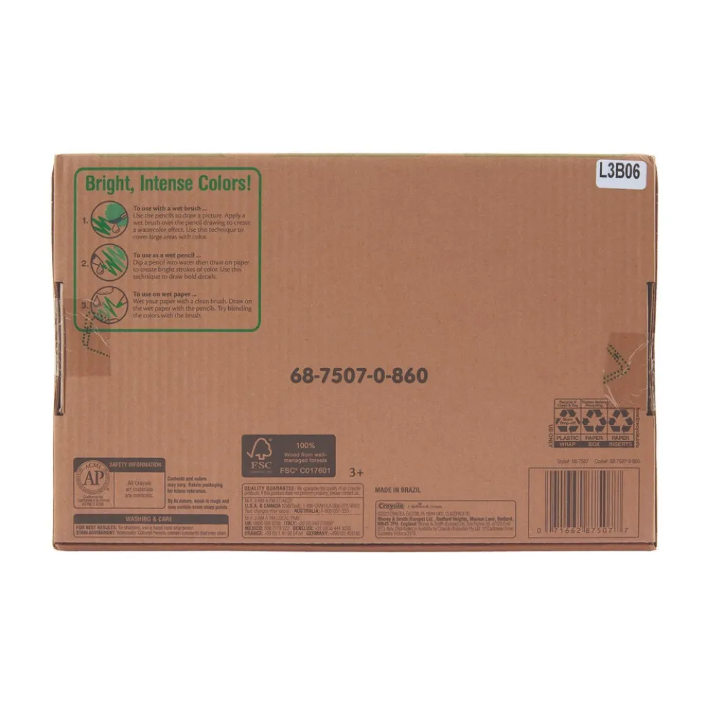 Crayola 3.3 mm Watercolor Pencil Classpack - Assorted Lead and Barrel Colors (240/Pack)