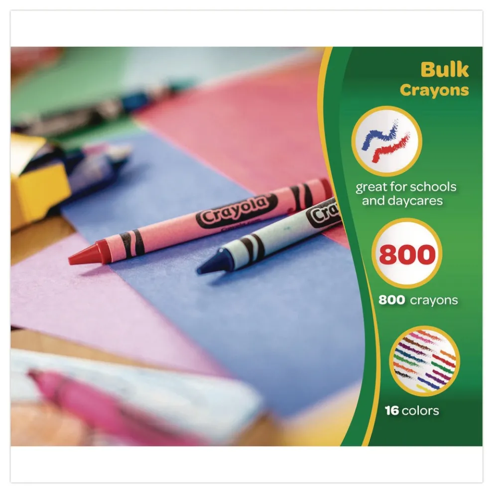 Crayola 16-Color Classpack Regular Crayons (800/Box)